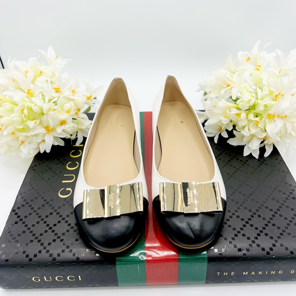 Kate spade black and white ballet flat